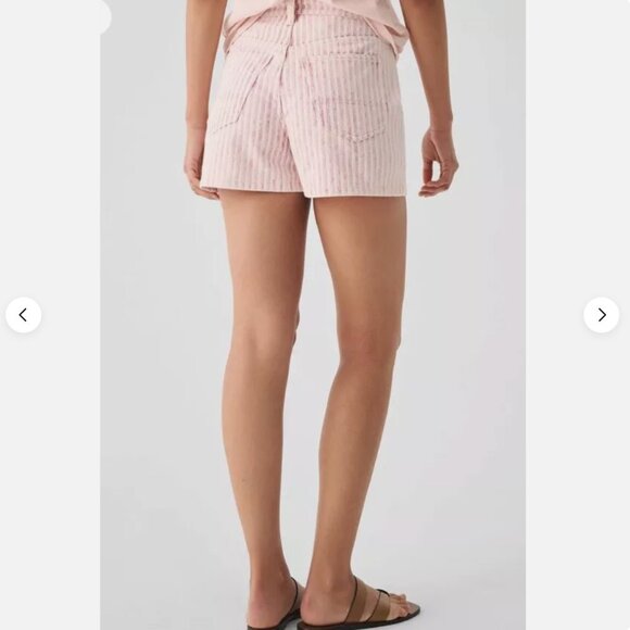 Faherty Topsail Shorts Womens 27 Pink Railroad Stripe High Rise Pockets NEW - Picture 9 of 9